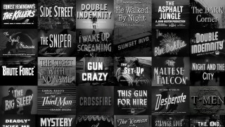 Collage font styles colors black - film noir free wallpaper