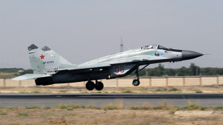 Fighter jet takeoff airport fence - front view free wallpaper