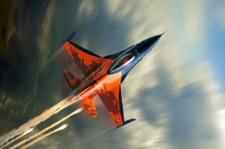 Red black jet cloudy sky - carl eugen keel free wallpaper