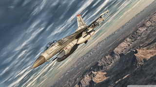 Fighter jet cloudy sky mountain - a fighter free wallpaper