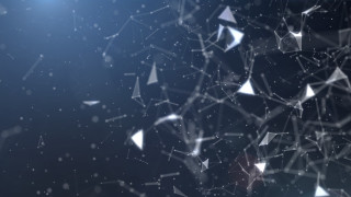 Dark background floating objects light - octane renderer free wallpaper for desktop