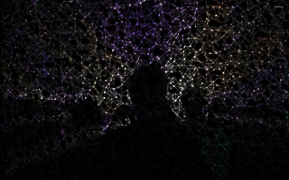 Person dark cellphone lights background - delaunay free wallpaper