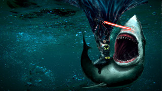 Shark light saber rider man - a shark free wallpaper