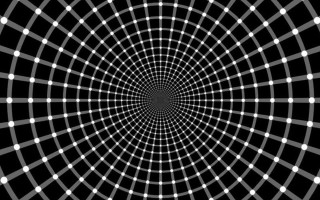 Black white circular design dots - op art free wallpaper